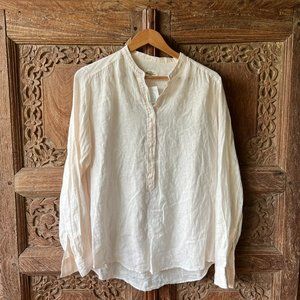 Heartford linen button down in blush